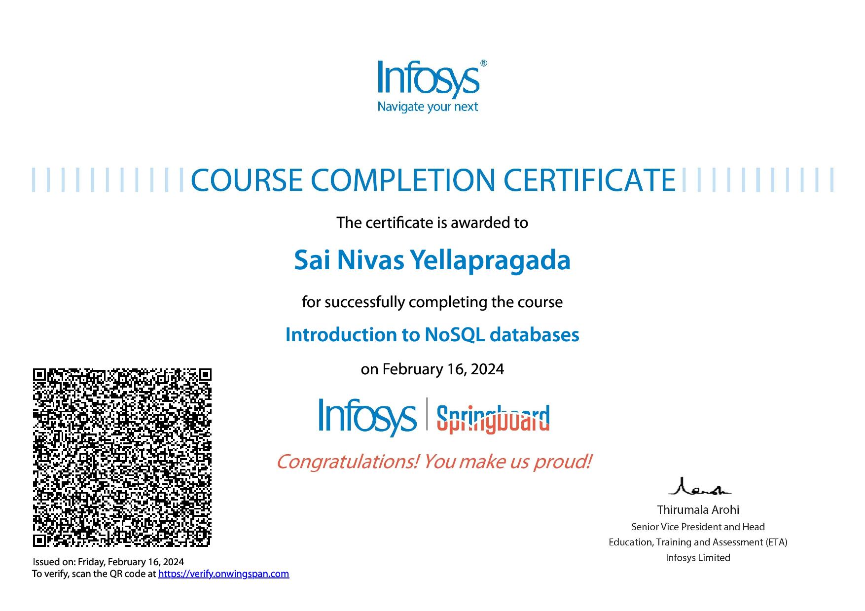 NoSQL Certificate